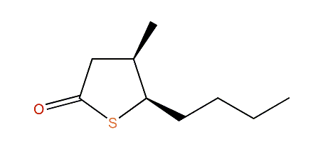thio cis-5-Butyl-4-methyldihydrofuran-2(3H)-3-(methylthio)butanal O-perfluorobenzyl oximeone